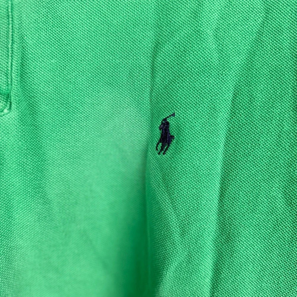 Ralph Lauren Polo Shirt Mens XL Kelly Green Short Sleeve Pique Cotton Ivy Prep